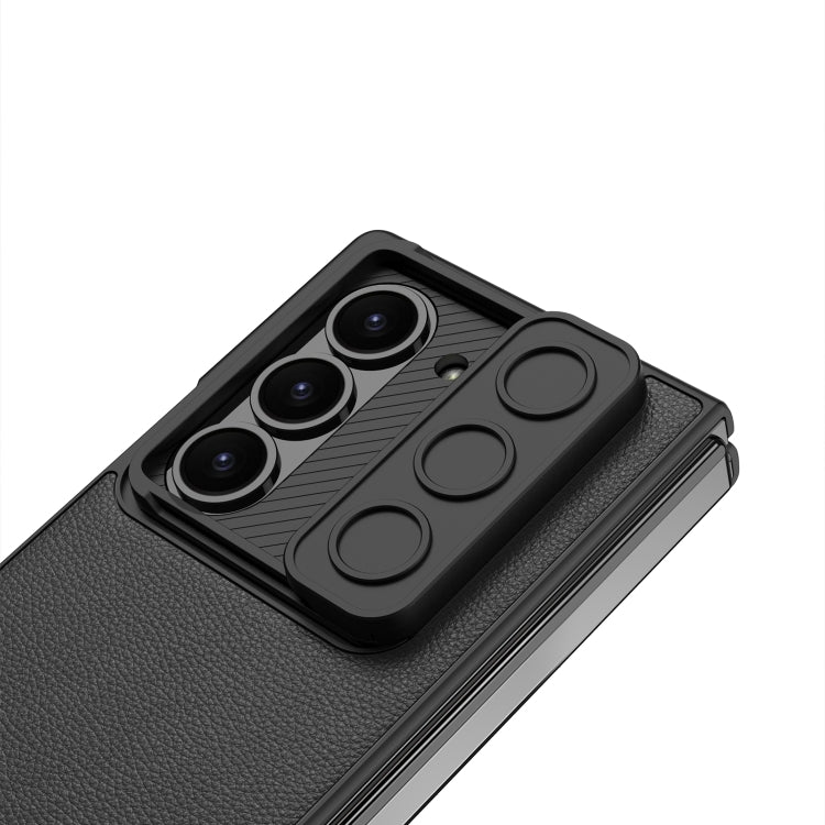 For Samsung Galaxy Z Fold6 GKK Integrated Ultra-thin Sliding Window Leather Phone Case(Black) - Galaxy Z Fold6 5G Cases by GKK | Online Shopping UK | buy2fix