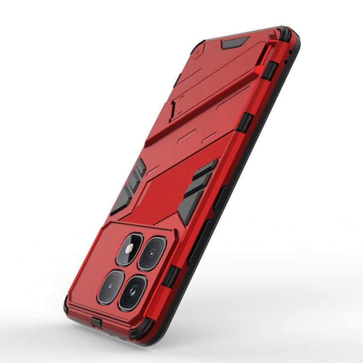 For Redmi K70 Ultra Global Punk Armor 2 in 1 PC + TPU Phone Case with Holder(Red) - Xiaomi Cases by buy2fix | Online Shopping UK | buy2fix