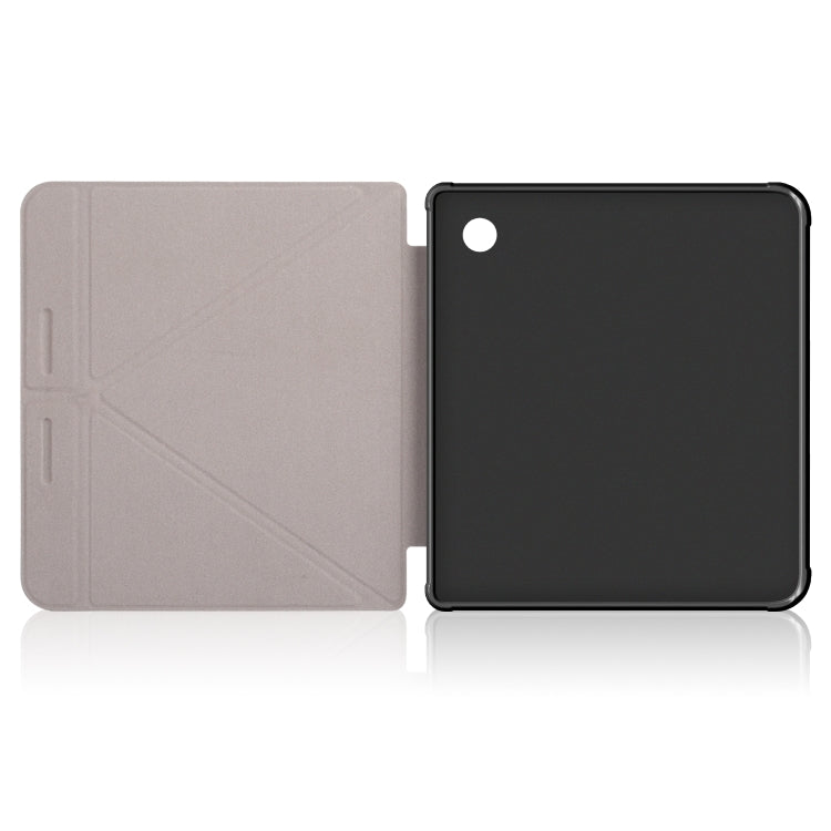 For Kobo Libra Colour 2024 Solid Color Deformation TPU Leather Smart Tablet Case(Lazy Cat) - Others by buy2fix | Online Shopping UK | buy2fix