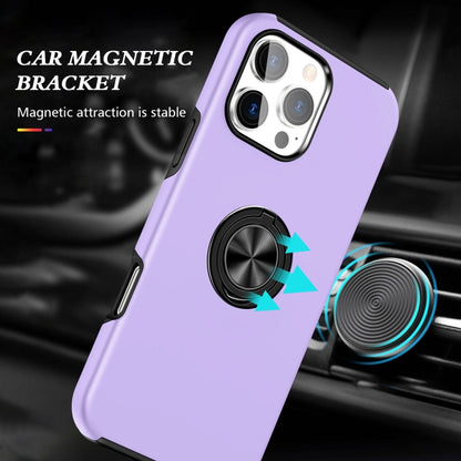 For iPhone 16 Magnetic Ring Holder Phone Case(Purple) - iPhone 16 Cases by buy2fix | Online Shopping UK | buy2fix