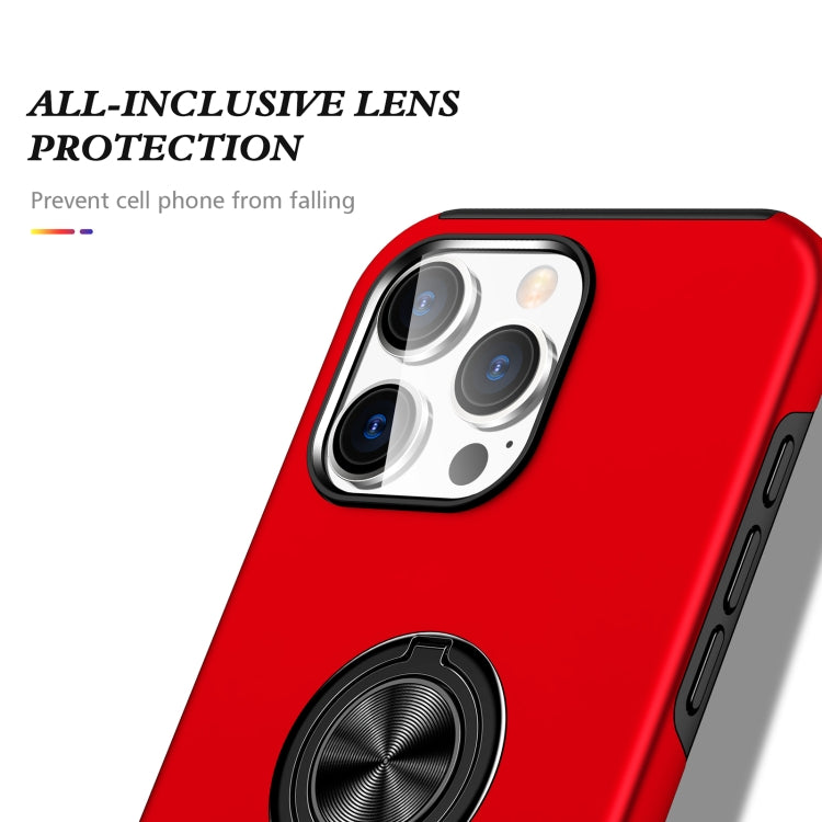 For iPhone 16 Pro Max Magnetic Ring Holder Phone Case(Red) - iPhone 16 Pro Max Cases by buy2fix | Online Shopping UK | buy2fix