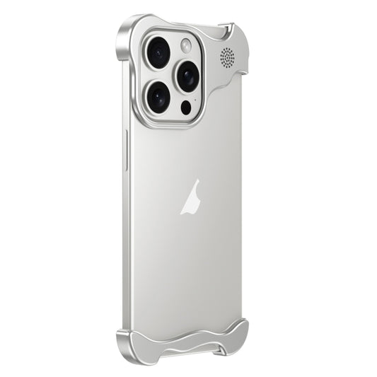 For iPhone 13 Pro Max Aromatherapy Alloy Frameless Phone Case(Silver) - iPhone 13 Pro Max Cases by buy2fix | Online Shopping UK | buy2fix