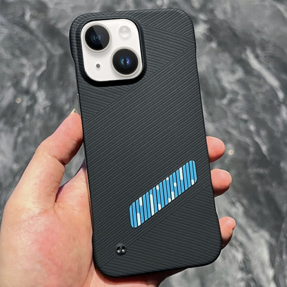 For iPhone 13 Carbon Fiber Frameless Cooling Phone Case(Blue) - iPhone 13 Cases by buy2fix | Online Shopping UK | buy2fix