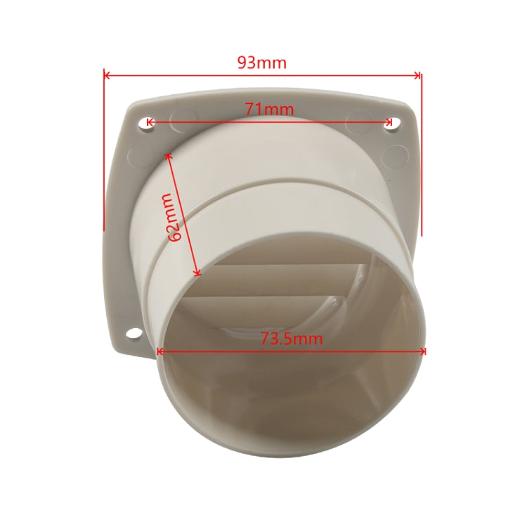 Yacht / RV 93.5mm Louvered Vents with Screws(White) - Air Conditioning System by buy2fix | Online Shopping UK | buy2fix