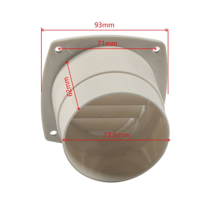 Yacht / RV 93.5mm Louvered Vents with Screws(White) - Air Conditioning System by buy2fix | Online Shopping UK | buy2fix