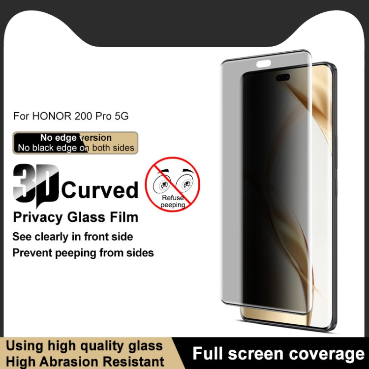 For Honor 200 Pro imak 3D Curved Privacy Full Screen Tempered Glass Film - Honor Tempered Glass by imak | Online Shopping UK | buy2fix