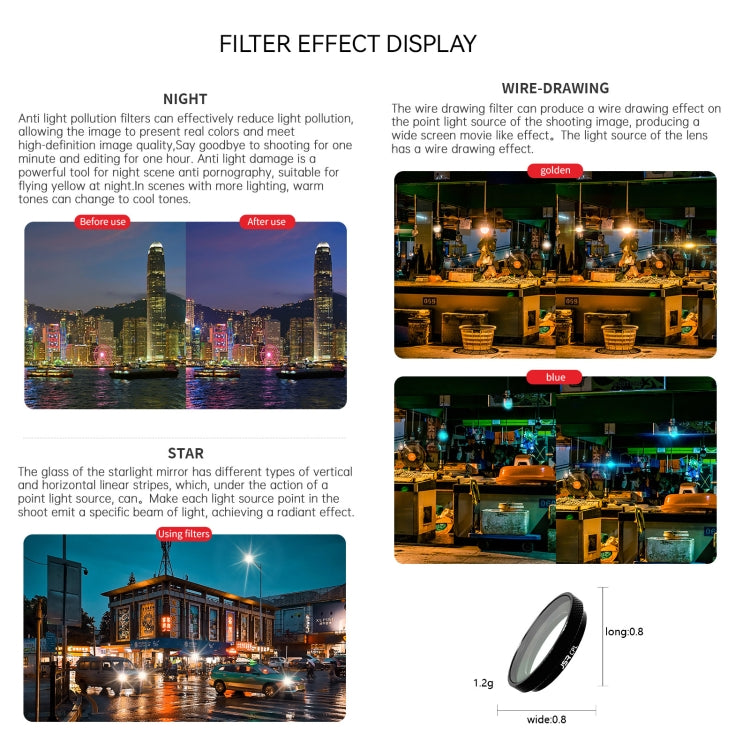 For Insta360 GO 3S JUNESTAR Camera Lens Filter, Filter:3 in 1 UV - Len Accessories by JSR | Online Shopping UK | buy2fix