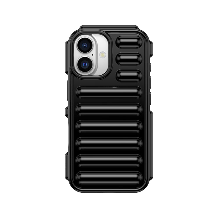 For iPhone 16 Capsule Series Candy Color TPU Phone Case(Black) - iPhone 16 Cases by buy2fix | Online Shopping UK | buy2fix