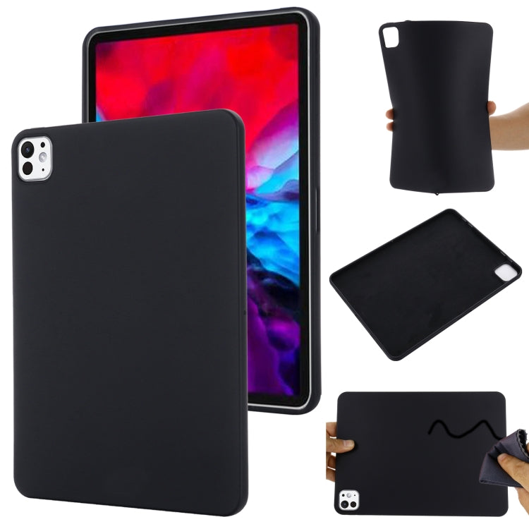 For iPad Pro 11 2024 Pure Color Liquid Silicone Shockproof Tablet Case(Black) - iPad Pro 11 2024 Cases by buy2fix | Online Shopping UK | buy2fix