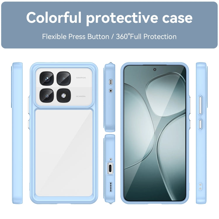 For Redmi K70 Ultra Colorful Series Acrylic Hybrid TPU Phone Case(Blue) - Xiaomi Cases by buy2fix | Online Shopping UK | buy2fix