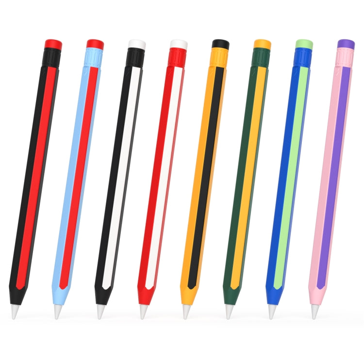 For Apple Pencil 2 / Pencil Pro Colorful Pencil Style Stylus Silicone Protective Case(Sapphire Blue Cyan) - Pencil Accessories by buy2fix | Online Shopping UK | buy2fix