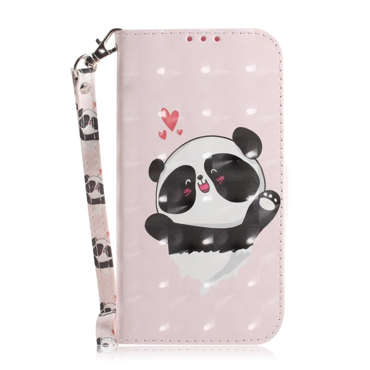 For Xiaomi Redmi K70 Pro / K70 3D Colored Flip Leather Phone Case(Heart Panda) - K70 Cases by buy2fix | Online Shopping UK | buy2fix