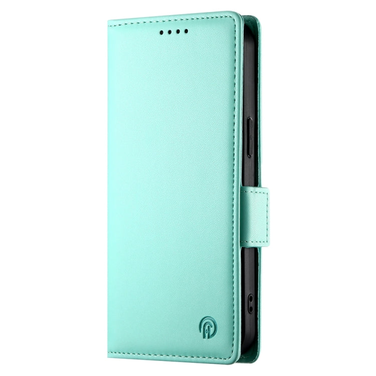 For Google Pixel 9 Side Buckle Magnetic Frosted Leather Phone Case(Mint Green) - Google Cases by buy2fix | Online Shopping UK | buy2fix