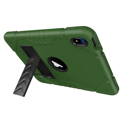 For iPad Air 11 2024 Armor Holder Silicone Hybrid PC Tablet Case(Army Green Black) - iPad Air 11 2024 Cases by buy2fix | Online Shopping UK | buy2fix