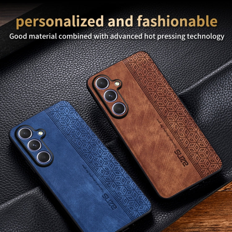 For Samsung Galaxy S25+ 5G AZNS 3D Embossed Skin Feel Phone Case(Brown) - Galaxy S25+ 5G Cases by AZNS | Online Shopping UK | buy2fix