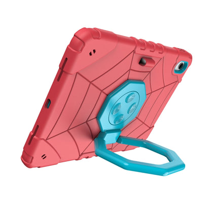 For iPad Air 11 2024 Spider Turntable Handle Stress Relief Tablet Case(Red Blue) - iPad Air 11 2024 Cases by buy2fix | Online Shopping UK | buy2fix