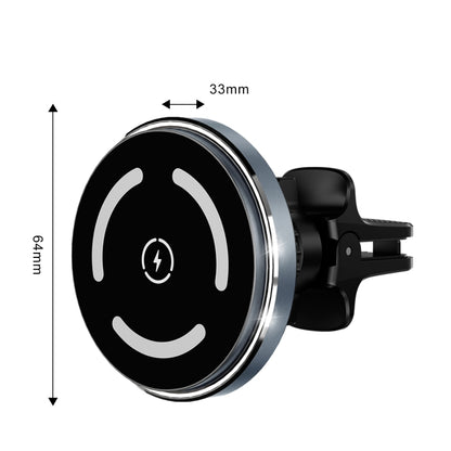 M68 15W Magnetic Wireless Charging Car Holder(Dark Grey) - Wireless Charger Holders by buy2fix | Online Shopping UK | buy2fix