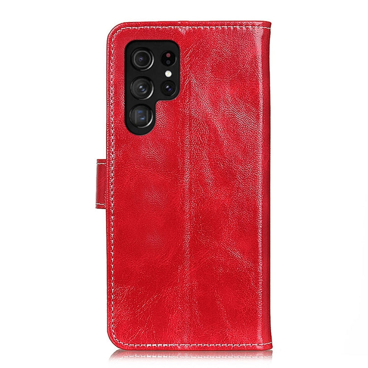 For Samsung Galaxy S25 Ultra 5G Retro Crazy Horse Texture Leather Phone Case(Red) - Galaxy S25 Ultra 5G Cases by buy2fix | Online Shopping UK | buy2fix