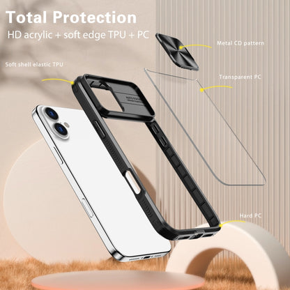 For iPhone 16 Pro Max Sliding Camshield Acrylic Hybrid TPU Phone Case(Black) - iPhone 16 Pro Max Cases by buy2fix | Online Shopping UK | buy2fix