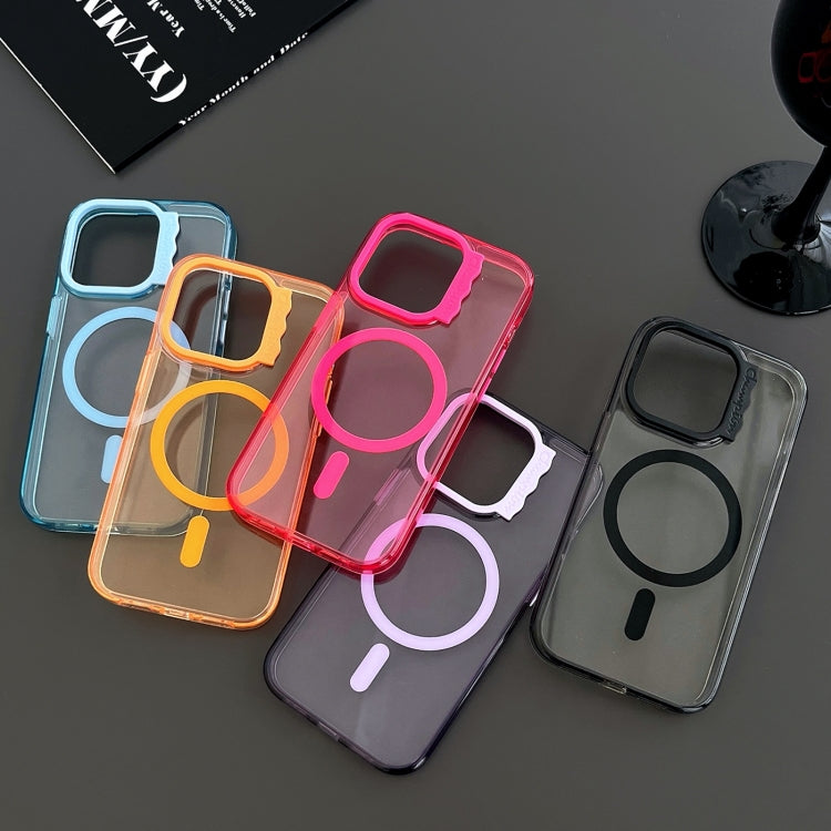 For iPhone 14 MagSafe Colorful Wavy Circle PC Hybrid TPU Phone Case(Blue) - iPhone 14 Cases by buy2fix | Online Shopping UK | buy2fix