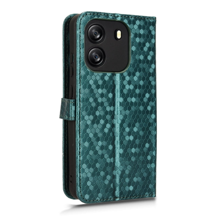 For Blackview Wave 6C Honeycomb Dot Texture Leather Phone Case(Green) - More Brand by buy2fix | Online Shopping UK | buy2fix