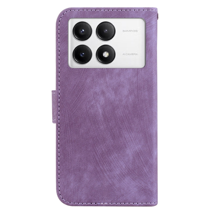 For Redmi K70 / K70 Pro Little Tiger Embossed Leather Phone Case(Purple) - K70 Cases by buy2fix | Online Shopping UK | buy2fix