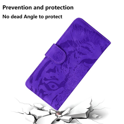 For Redmi K70 / K70 Pro Tiger Embossing Pattern Flip Leather Phone Case(Purple) - K70 Cases by buy2fix | Online Shopping UK | buy2fix