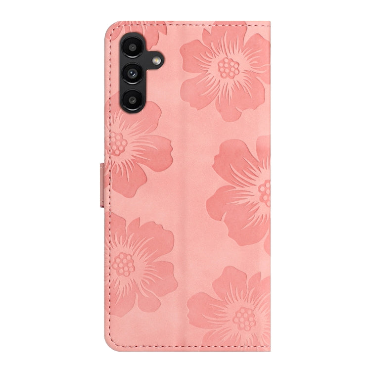 For Samsung Galaxy S25+ 5G Flower Embossing Pattern Leather Phone Case(Pink) - Galaxy S25+ 5G Cases by buy2fix | Online Shopping UK | buy2fix