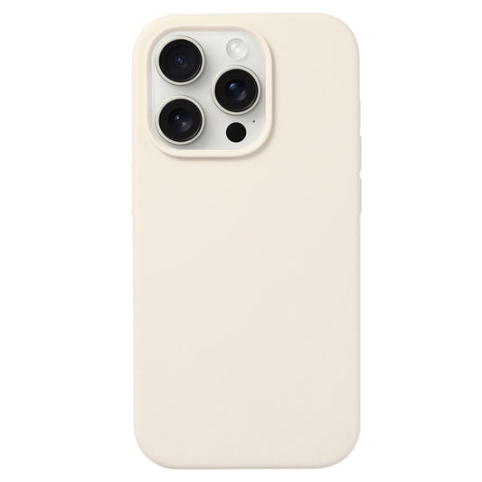 For iPhone 16 Pro Max Liquid Silicone Phone Case(Antique White) - iPhone 16 Pro Max Cases by buy2fix | Online Shopping UK | buy2fix