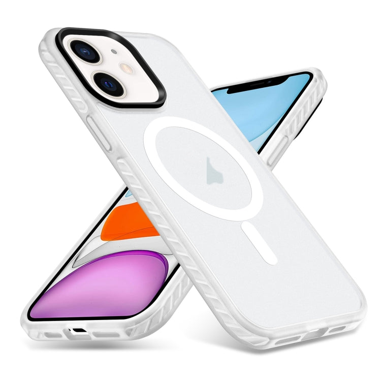 For iPhone 11 Skin Feel Airbag Shockproof MagSafe Phone Case(Transparent) - iPhone 11 Cases by buy2fix | Online Shopping UK | buy2fix