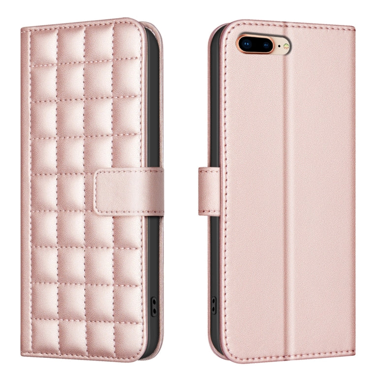 For iPhone SE 2024 Square Texture Leather Phone Case(Rose Gold) - More iPhone Cases by buy2fix | Online Shopping UK | buy2fix