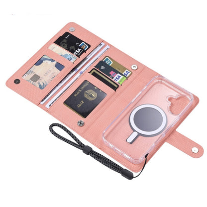 For iPhone 15 ViLi GHA-C Series RFID MagSafe Magnetic Flip Leather Phone Case(Pink) - iPhone 15 Cases by ViLi | Online Shopping UK | buy2fix