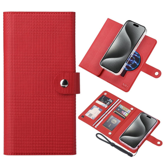 For iPhone 15 Pro Max ViLi GHA-C Series RFID MagSafe Magnetic Flip Leather Phone Case(Red) - iPhone 15 Pro Max Cases by ViLi | Online Shopping UK | buy2fix