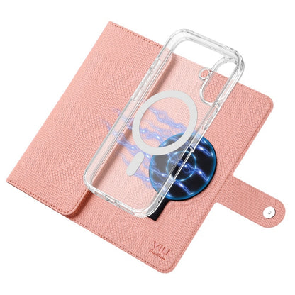 For iPhone 14 Pro Max ViLi GHA-C Series RFID MagSafe Magnetic Flip Leather Phone Case(Pink) - iPhone 14 Pro Max Cases by ViLi | Online Shopping UK | buy2fix