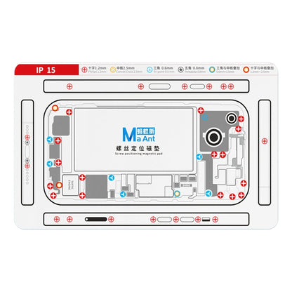 For iPhone 15 MaAnt Double-sided Screw Positioning Flexible Soft Magnetic Pad - Magnetic Screws Mat by buy2fix | Online Shopping UK | buy2fix