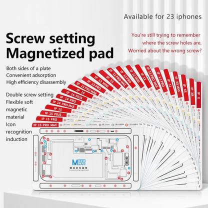 For iPhone 14 Pro Max MaAnt Double-sided Screw Positioning Flexible Soft Magnetic Pad - Magnetic Screws Mat by buy2fix | Online Shopping UK | buy2fix