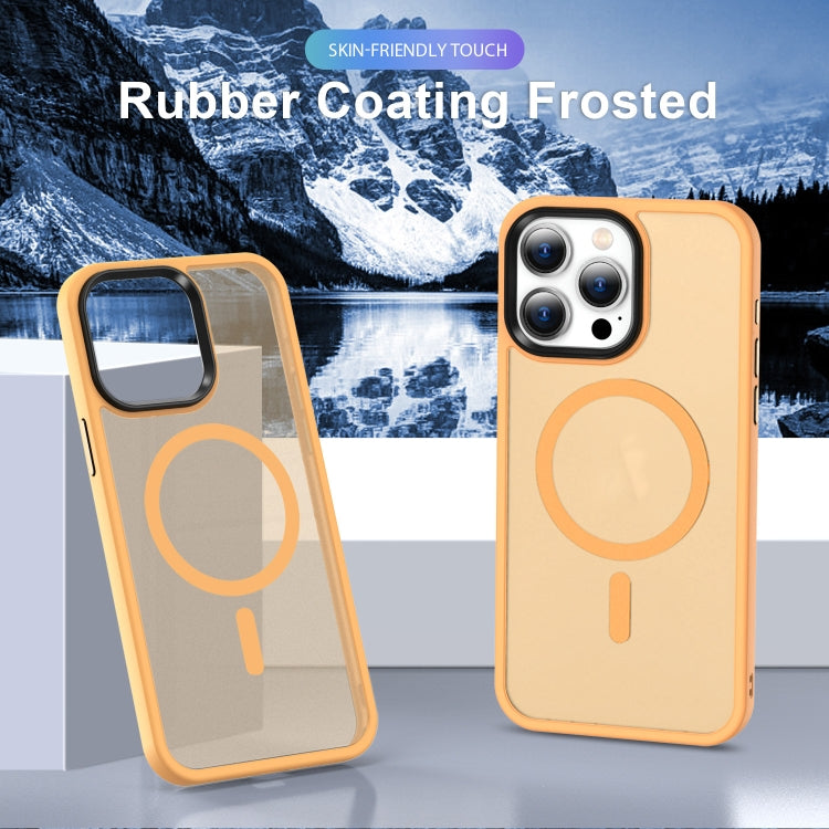 For iPhone 13 Pro Max MagSafe Magnetic Skin Feel Frosted Phone Case(Orange) - iPhone 13 Pro Max Cases by buy2fix | Online Shopping UK | buy2fix