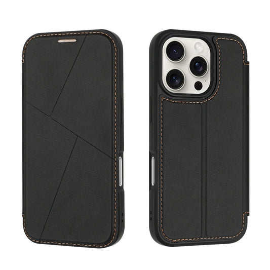 For iPhone 16 Pro Max Magnetic Armor Series RFID Card Slots Leather Phone Case(Black) - iPhone 16 Pro Max Cases by buy2fix | Online Shopping UK | buy2fix