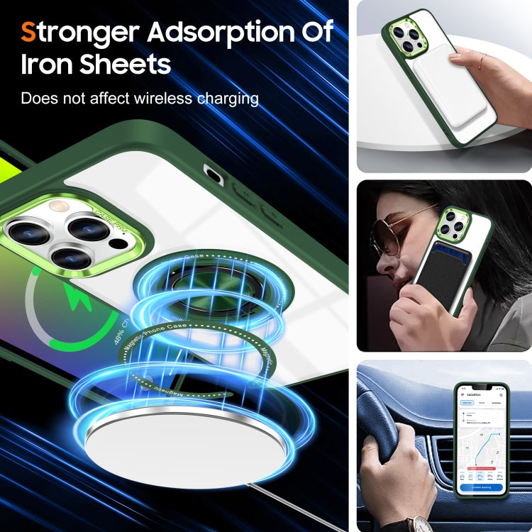 For iPhone 16 Pro Max Magnetic Rotating Ring Holder Phone Case(Dark Green) - iPhone 16 Pro Max Cases by buy2fix | Online Shopping UK | buy2fix