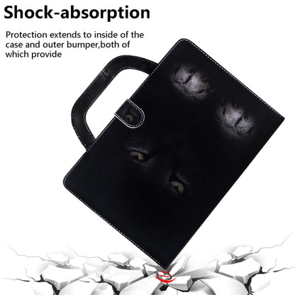 For Samsung Galaxy Tab S7 T870 (2020) 3D Colored Drawing Horizontal Flip Leather Case with Holder & Card Slot & Wallet & Handle(Mysterious Cat) - Other Galaxy Tab PC by buy2fix | Online Shopping UK | buy2fix