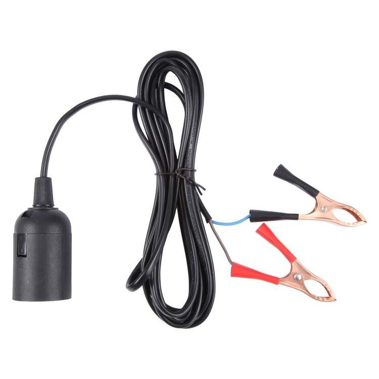 E27 Car Battery Charging Crocodile Clip to Headlight Connection Cable, Cable Length:1.3m - Booster Cable & Clip by buy2fix | Online Shopping UK | buy2fix