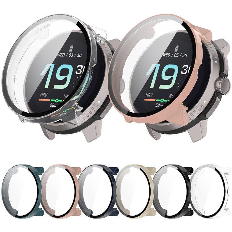 For Suunto Race S PC + Tempered Glass Film Integrated Watch Protective Case(Dark Blue) - Watch Case by buy2fix | Online Shopping UK | buy2fix