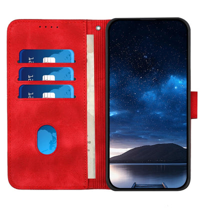 For Google Pixel 9 / 9 Pro YX0080 Grid Butterfly Embossed Pattern Flip Leather Phone Case with Lanyard(Red) - Google Cases by buy2fix | Online Shopping UK | buy2fix