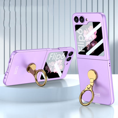 For Samsung Galaxy Z Flip6 GKK Integrated Ultra-thin Triaxial Ring Holder PC Phone Case(Purple) - Galaxy Z Flip6 5G Cases by GKK | Online Shopping UK | buy2fix