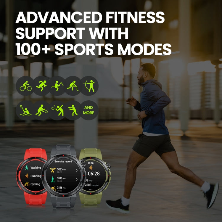 Zeblaze Ares 3 Plus 1.43 inch Fitness & Wellness Smart Watch Supports 24H Health Monitoring(Lava Black) - Smart Watches by Zeblaze | Online Shopping UK | buy2fix