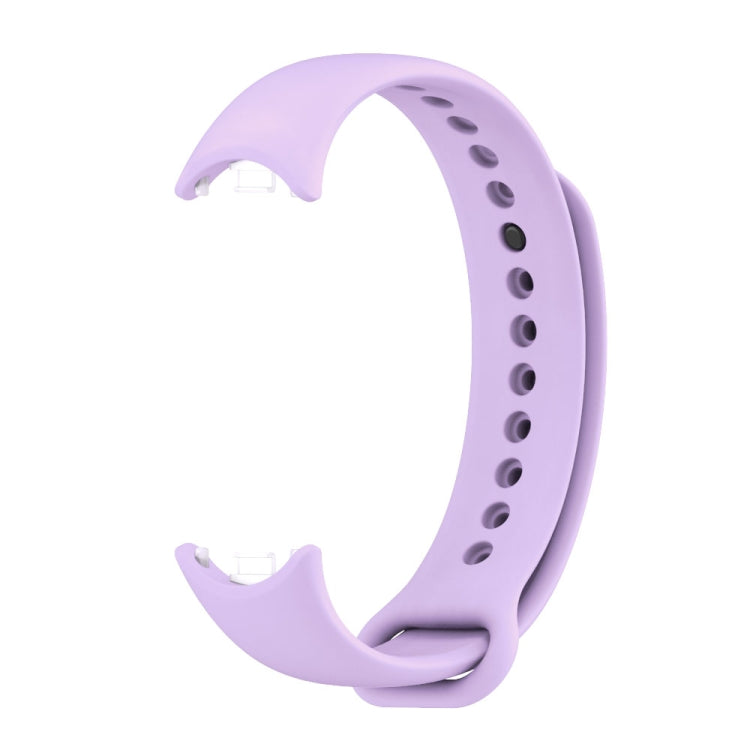 For Xiaomi Smart Band 9 / 8 MIJOBS Metal Buckle Solid Color Silicone Watch Band(Taro Purple) - Watch Bands by MIJOBS | Online Shopping UK | buy2fix