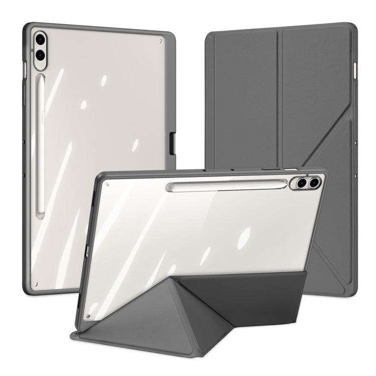 For Samsung Galaxy Tab S10+ DUX DUCIS Magi Series Smart Leather Tablet Case(Grey) - Other Galaxy Tab PC by DUX DUCIS | Online Shopping UK | buy2fix