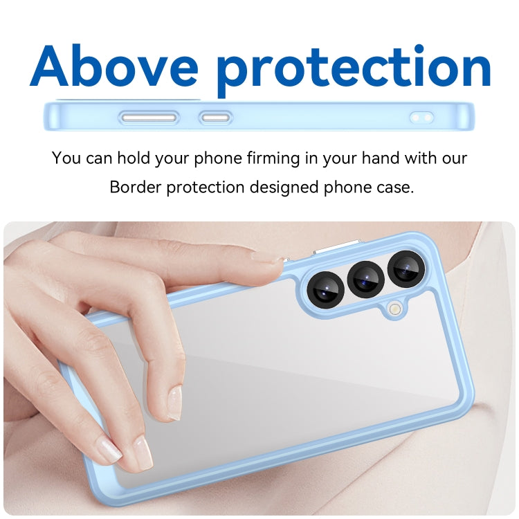 For Samsung Galaxy S25+ 5G Colorful Series Acrylic Hybrid TPU Phone Case(Blue) - Galaxy S25+ 5G Cases by buy2fix | Online Shopping UK | buy2fix