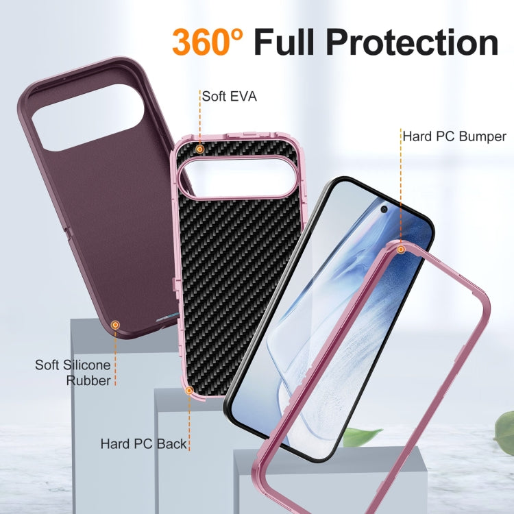 For Google Pixel 9 Life Waterproof Rugged PC + Silicone Phone Case(Purple + Pink) - Google Cases by buy2fix | Online Shopping UK | buy2fix