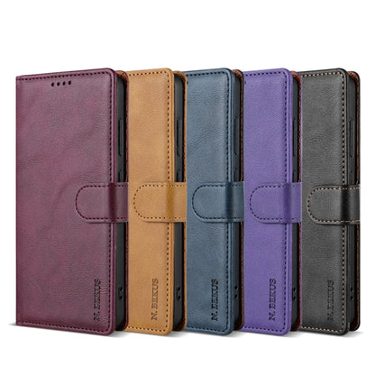 For iPhone SE 2024 N.BEKUS CSJ-P1 Solid Color Leather Phone Case(Purple) - More iPhone Cases by N.BEKUS | Online Shopping UK | buy2fix